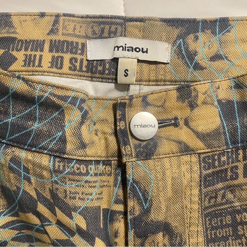 NWOT MIAOU FARGO WANTED PRINT PANTS - SIZE S - Picture 8 of 13